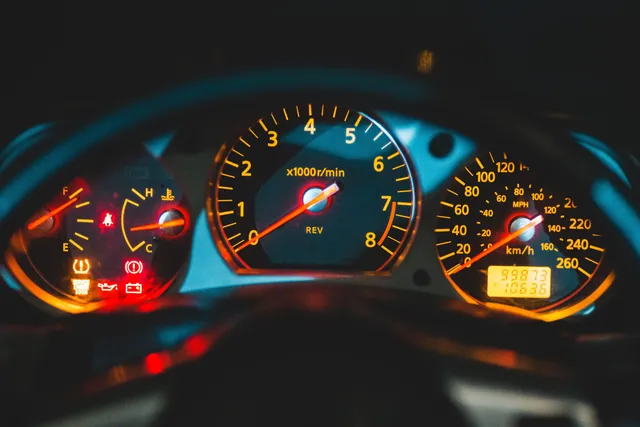 Warning lamps illuminated on a vehicle instrument cluster