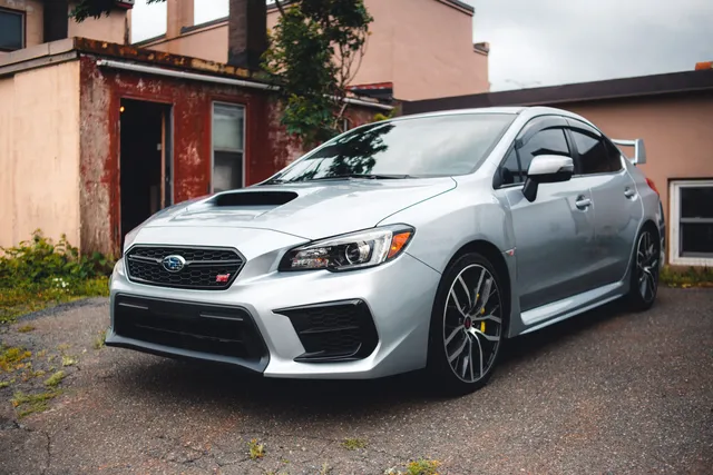 A silver Subaru WRX