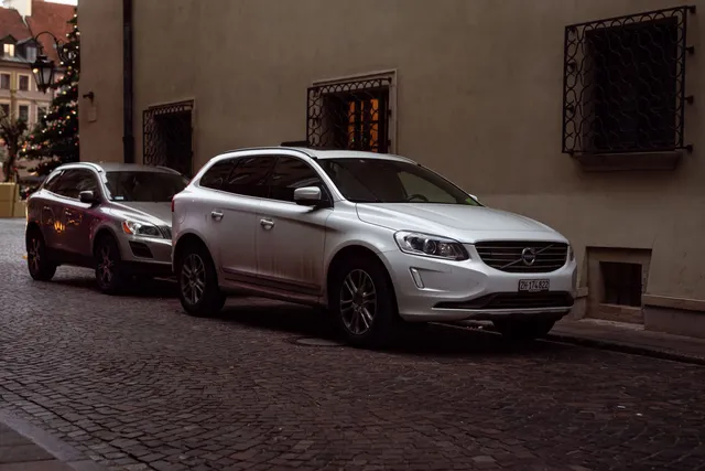 A white Volvo XC60 SUV